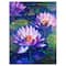 Designart - Blue Lotus Oil Painting - Floral Art Canvas Print